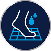 Ne járkáljon mezítláb, különösen ne nedves közösségi területeken